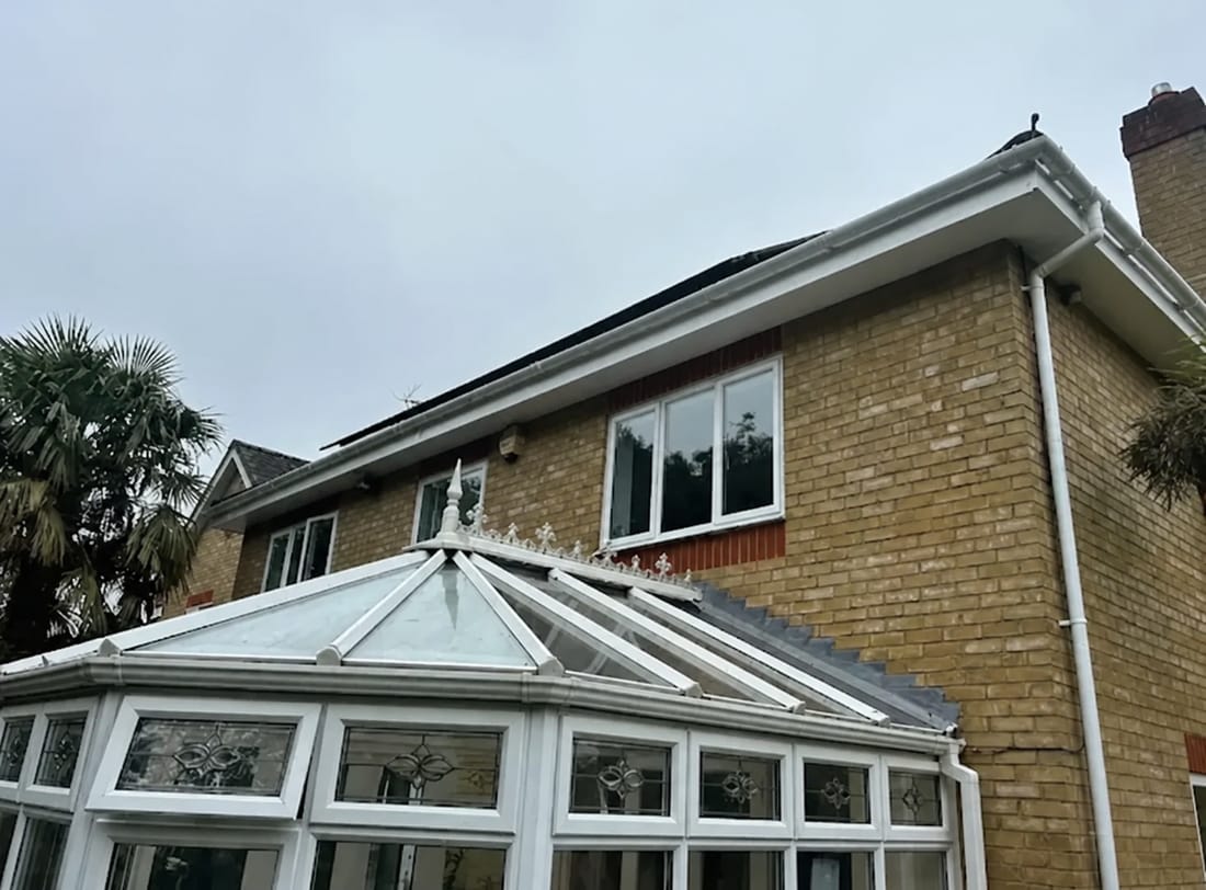 New white uPVC fascia soffit and guttering